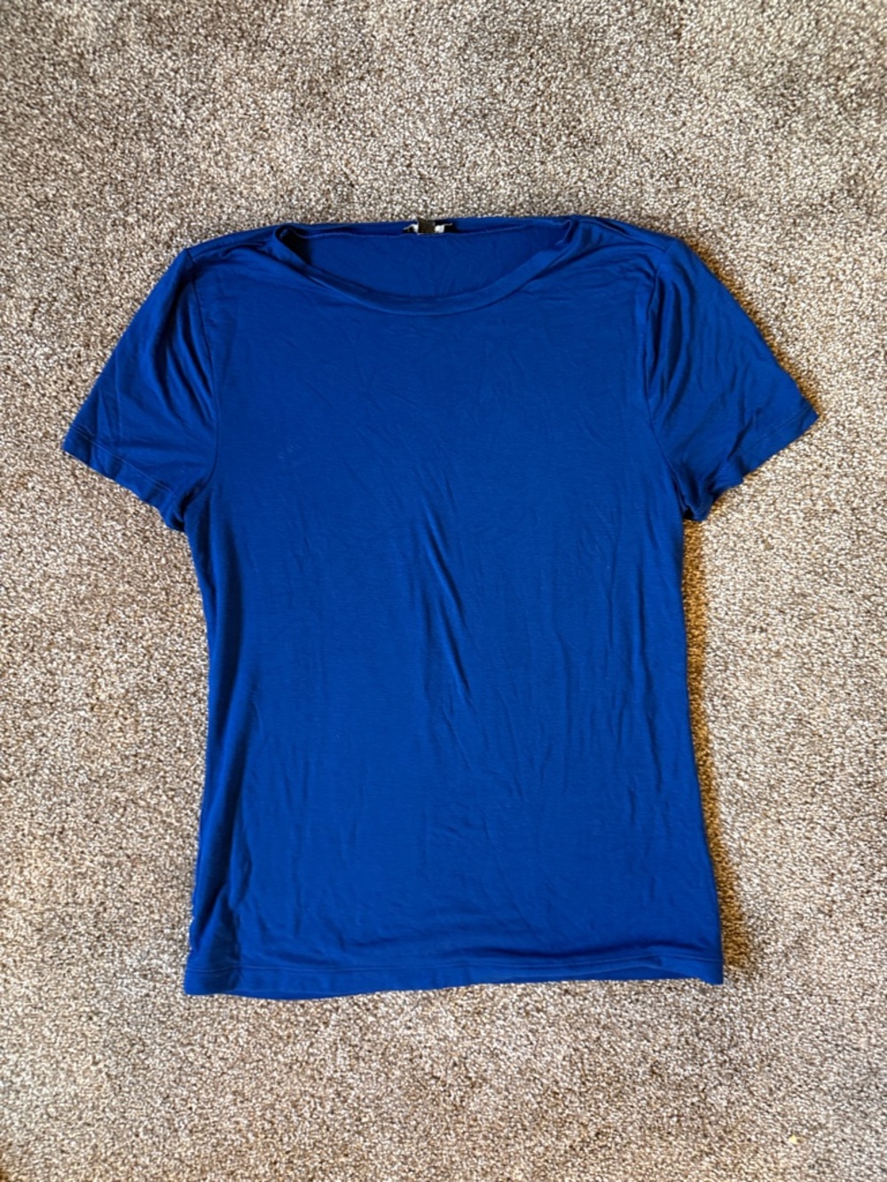 Express Short Sleeve Tight-fitting Top in Royal Blue